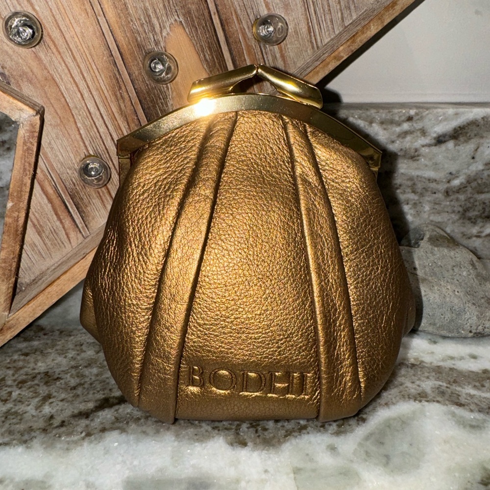 BODHI Framed Leather Coin Clutch Purse